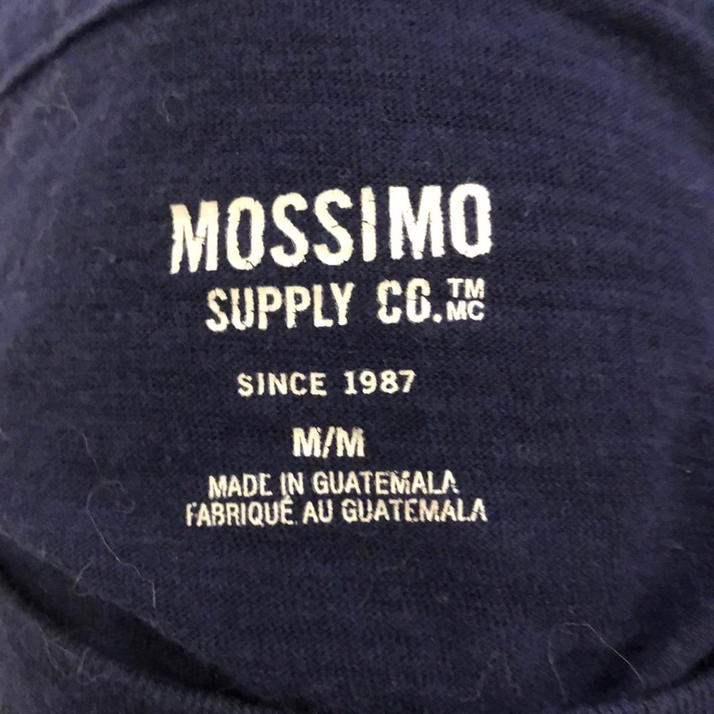 A dark blue long sleeve shirt